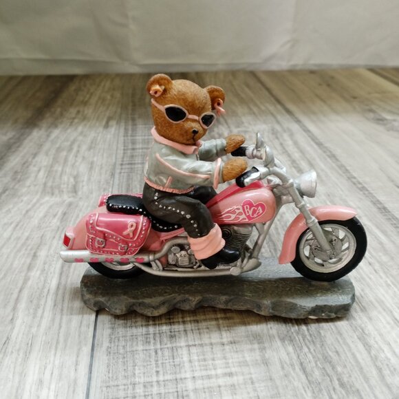 COPY - Faithful Fuzzies Motorcycle Bear Breast Cancer VICTORY IN SIGHT - Picture 1 of 9